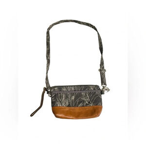 Beautiful Vegan Leather Canvas Cloth Crossbody